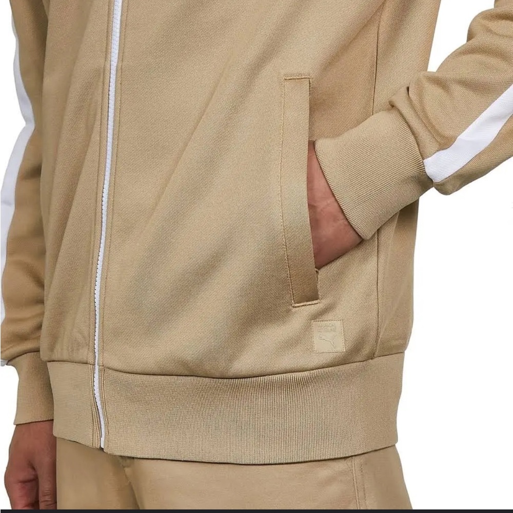 Puma x Maison Kitsuné T7 Track Jacket Small NWT Beige Fox Logo Limited Edition - Picture 5 of 11